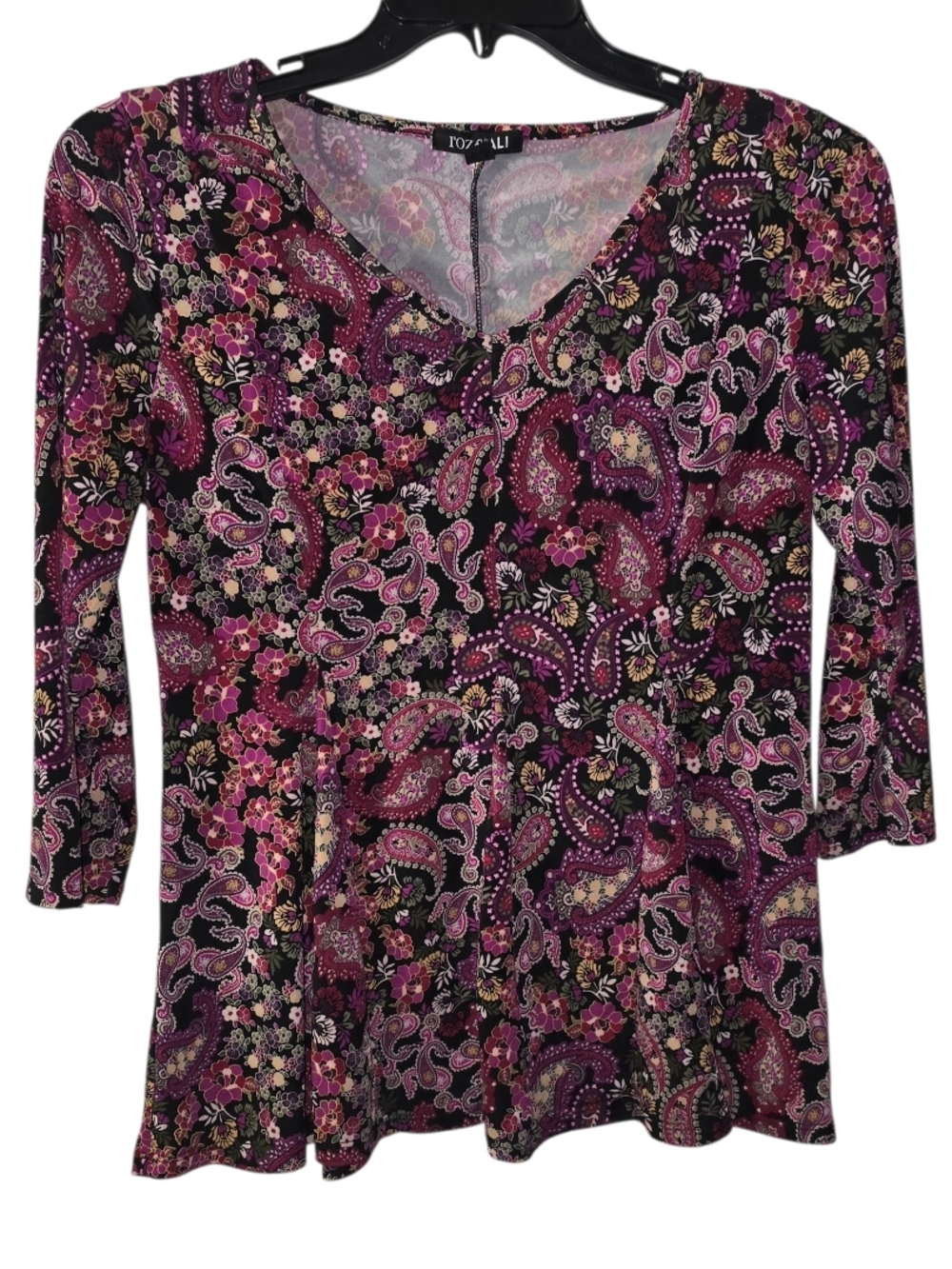 Roz & Ali Paisley Print Blouse Medium